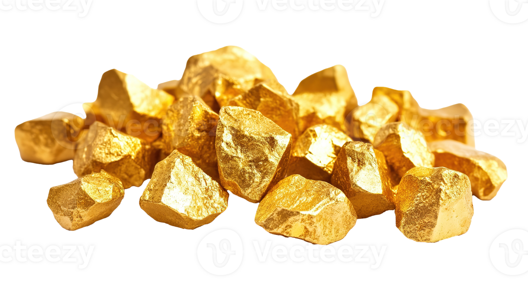 Gold Nuggets Isolated at Transparent Background png