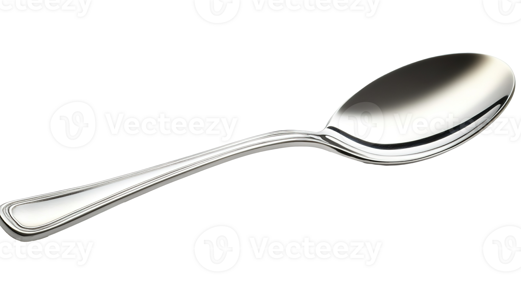 Silver Steel Spoon Isolated at Transparent Background png