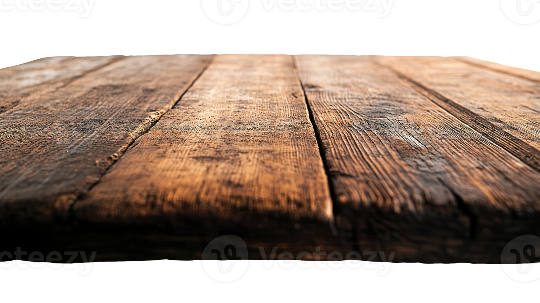 Rustic Wooden Table for Product Display Isolated at the Transparent Background png