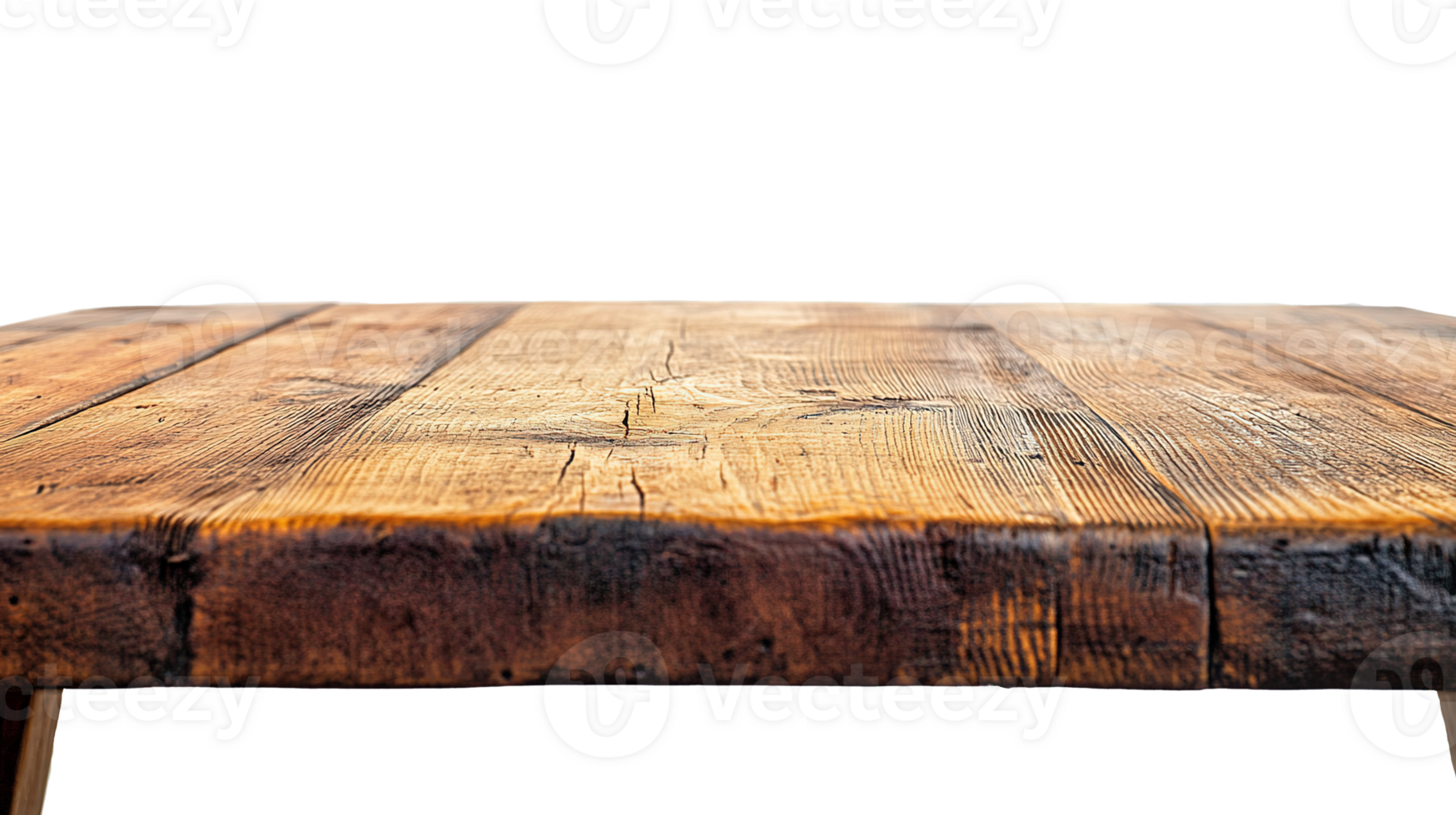 Rustic Wooden Table for Product Display Isolated on the Transparent Background png