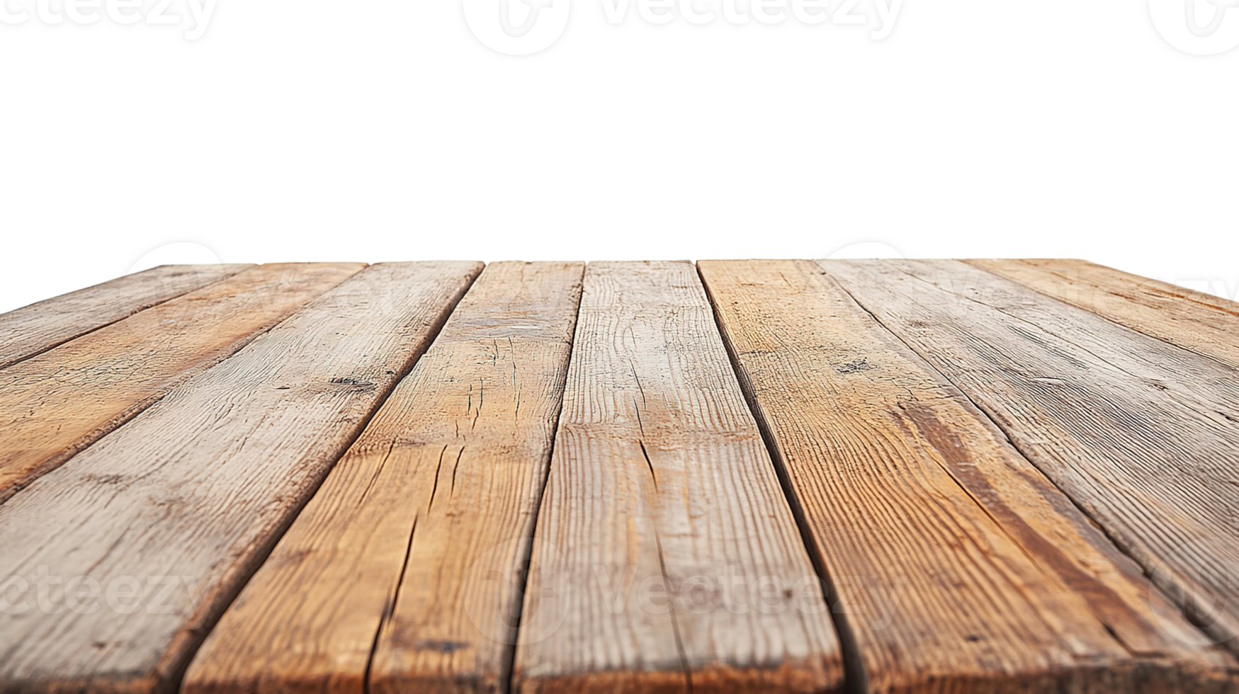 Rustic Wooden Table for Product Display Isolated at Transparent Background png