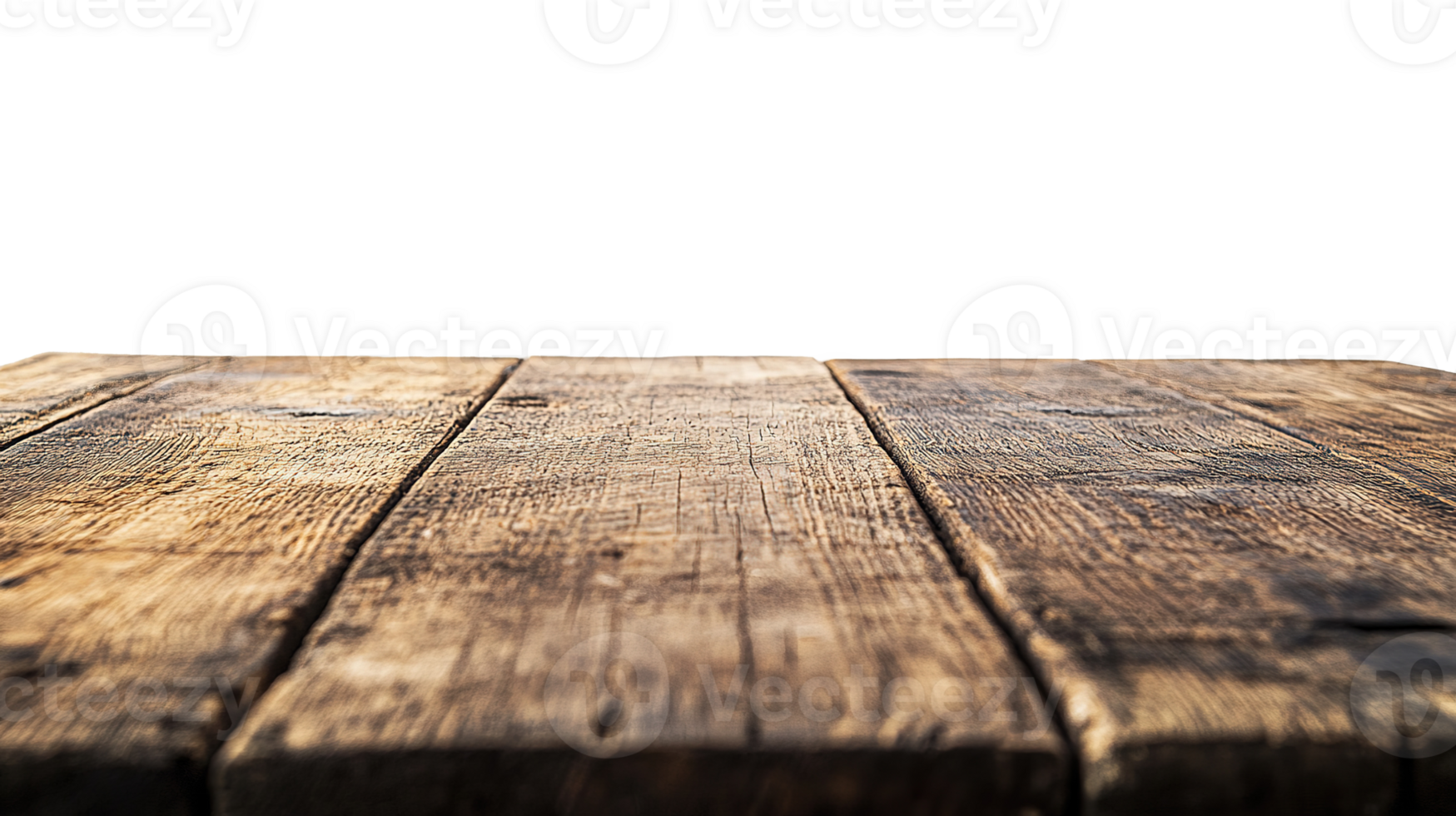 Old Wooden Table for Product Display Isolated on Transparent Background png