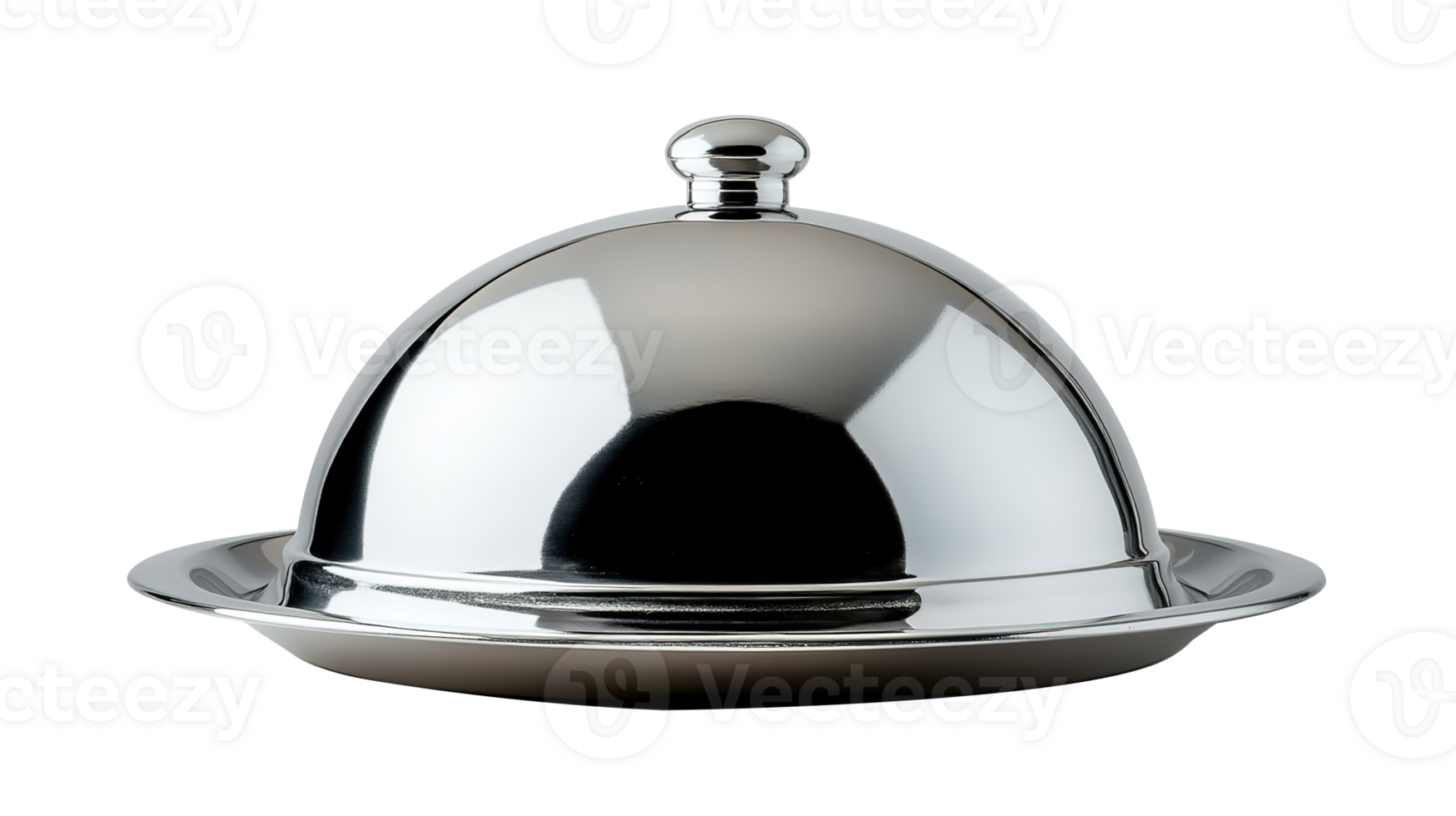 Shiny Silver Cloche Isolated on Transparent Background png