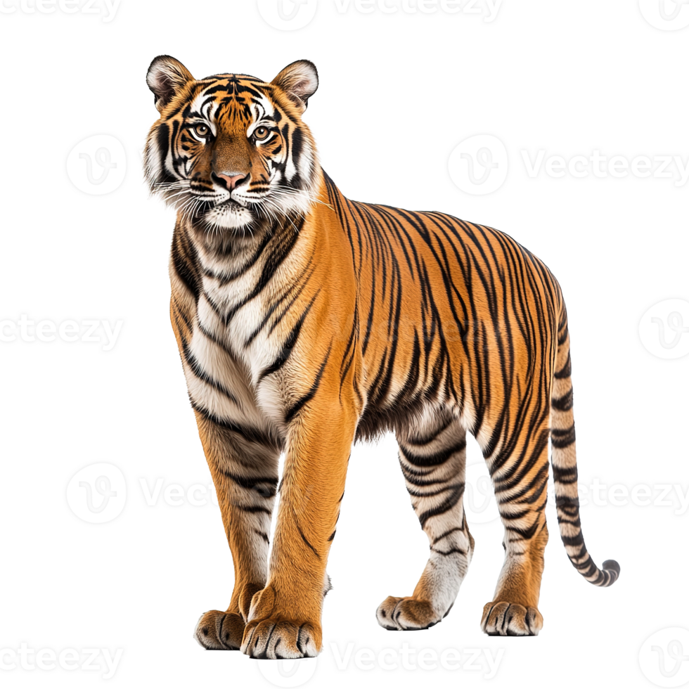 Sumatran Tiger Full Body Animal Isolated on Transparent Background png