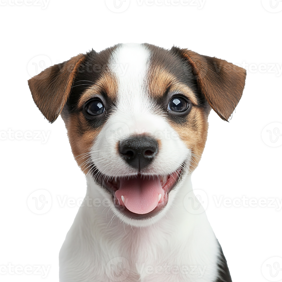 Cute Jack Russell Terrier Puppy Dog Smiling Isolated at the Transparent Background png