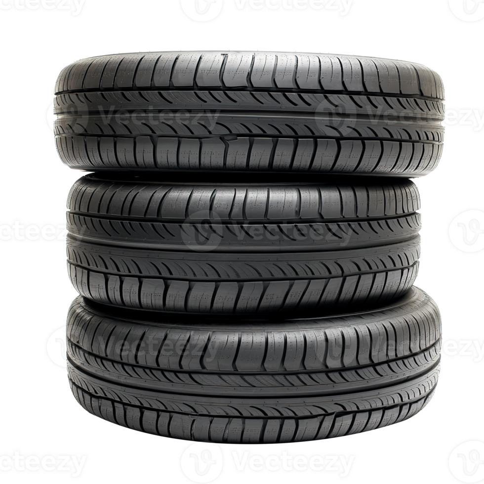 Stack of Tires Isolated on Transparent Background png