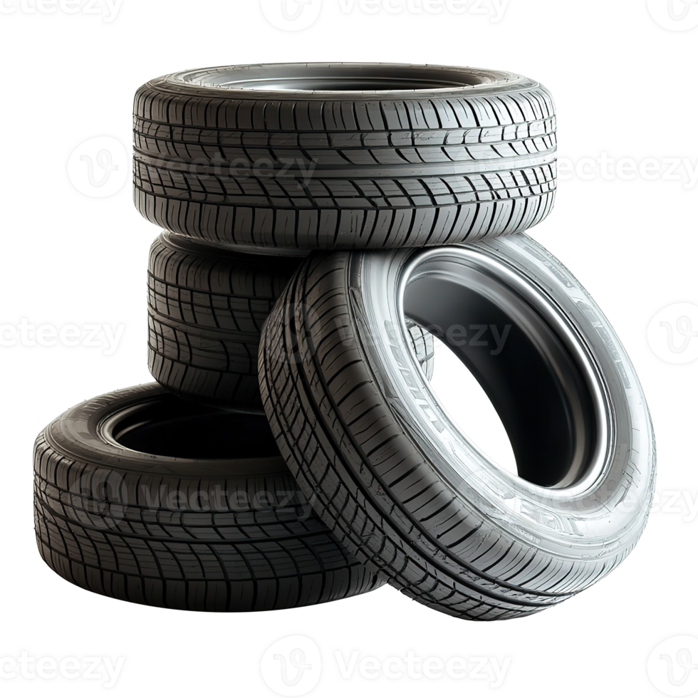 Stack of Tires Isolated on the Transparent Background png