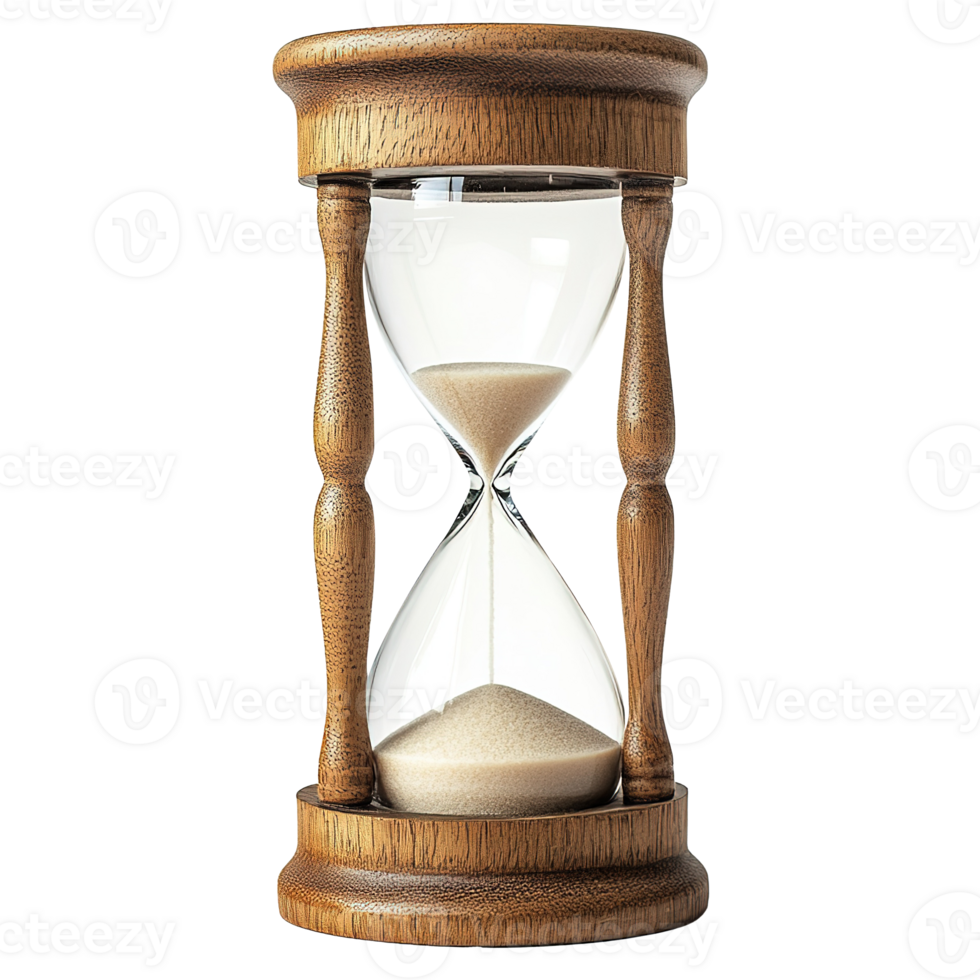 Sand Timer Hourglass Clock Isolated on the Transparent Background png