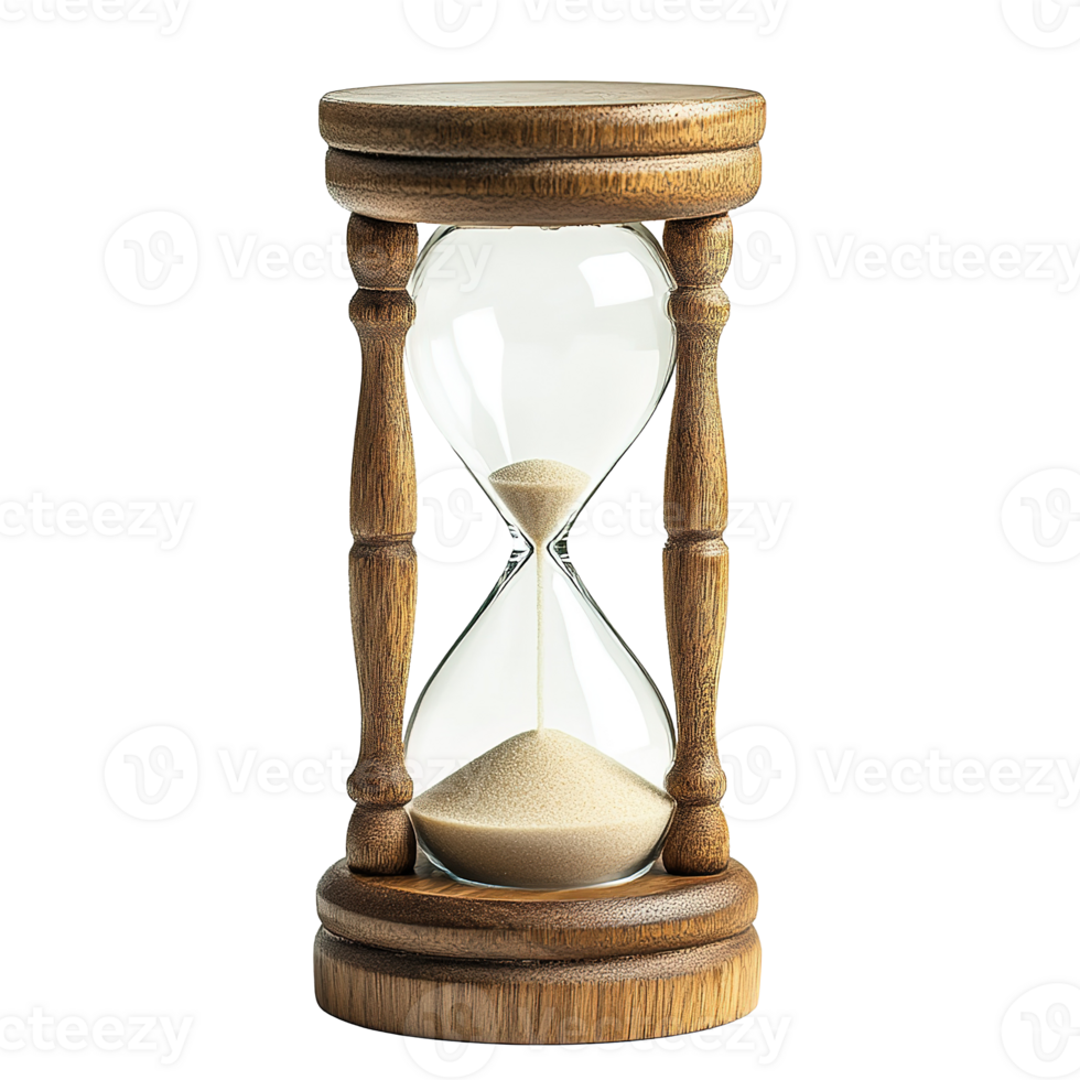 Sand Timer Hourglass Clock Isolated on Transparent Background png