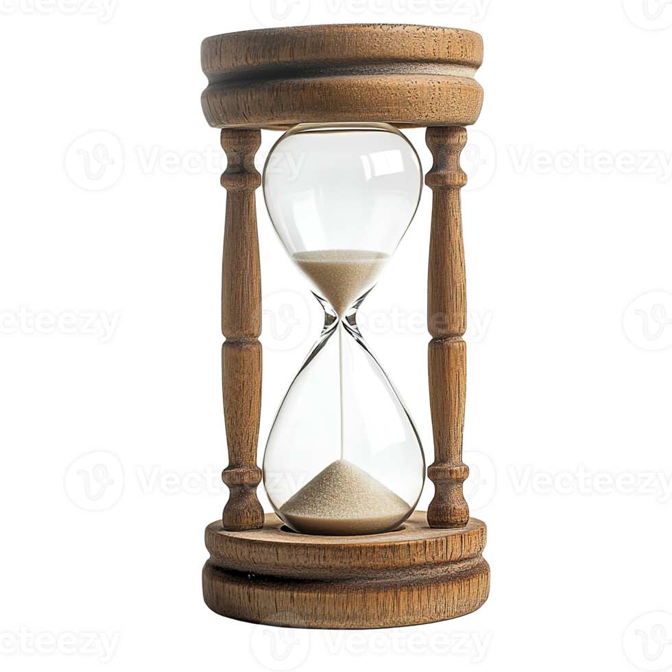 Hourglass Sand Clock Timer Time Isolated on Transparent Background png