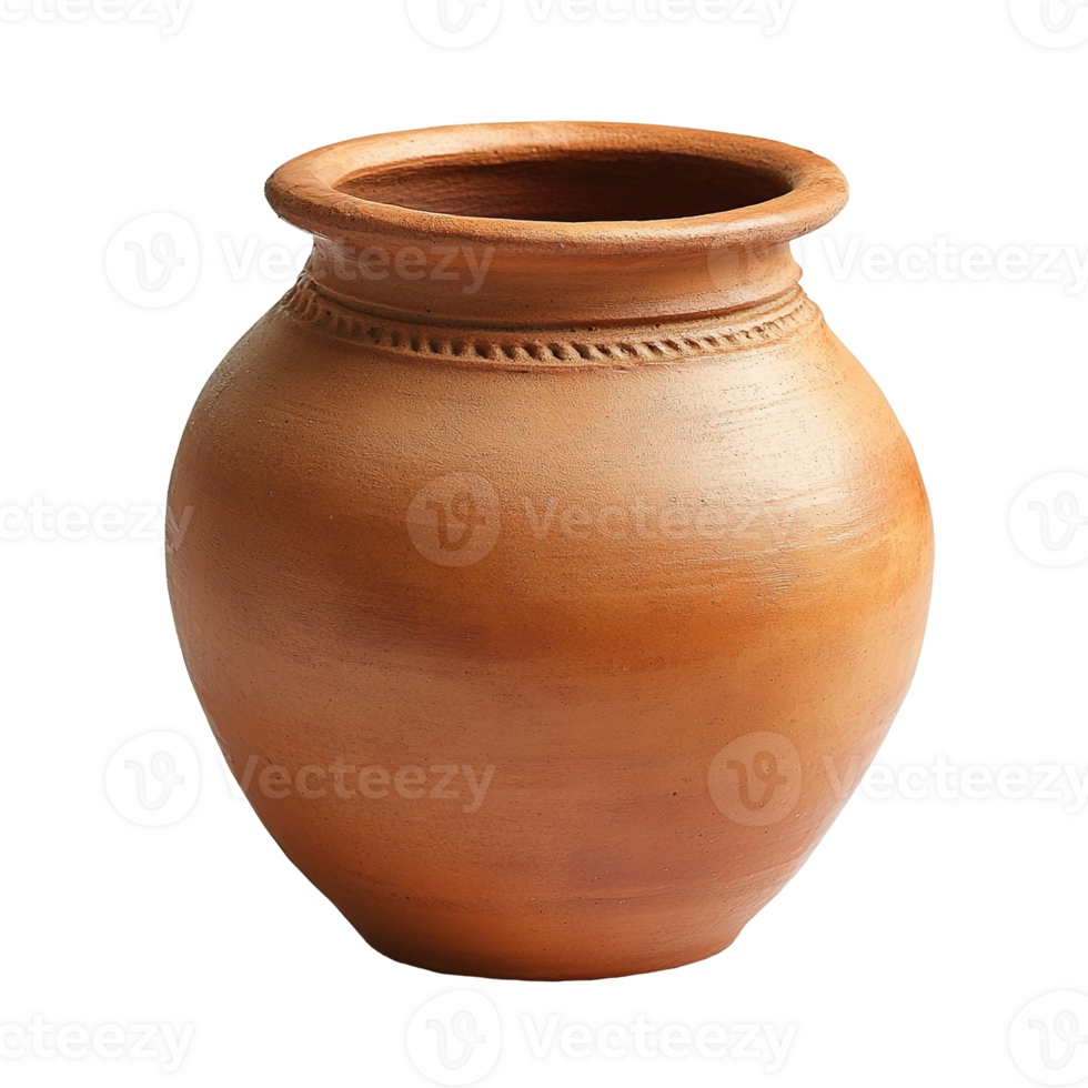 Traditional Pottery Clay Pot Isoalted at the Transparent Background png