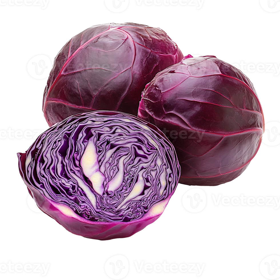 Red Cabbage Isolated on Transparent Background png