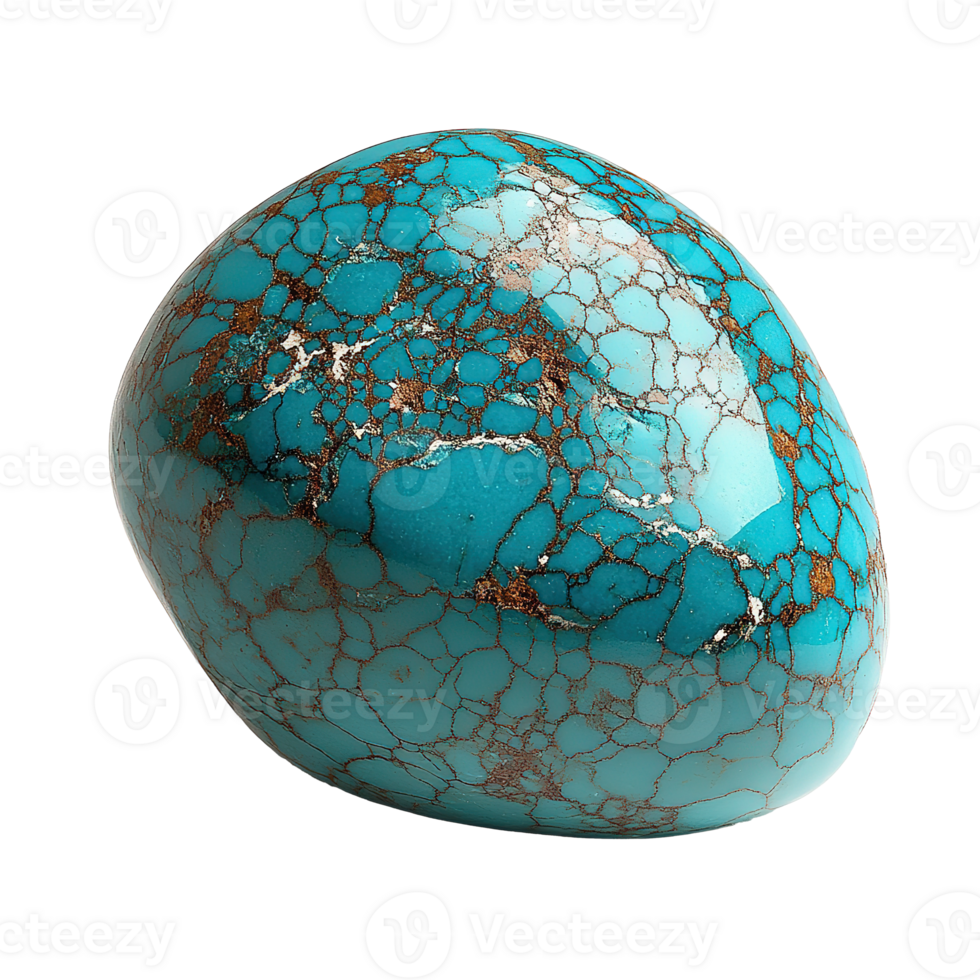 Polished Turquoise Gemstone Gem Stone Isolated at Transparent Background png