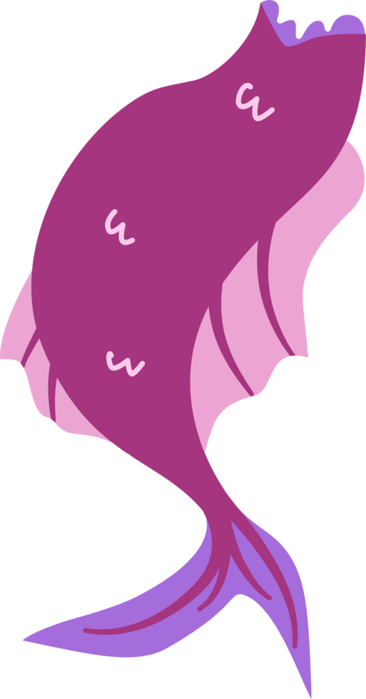 Curled mermaid tail png