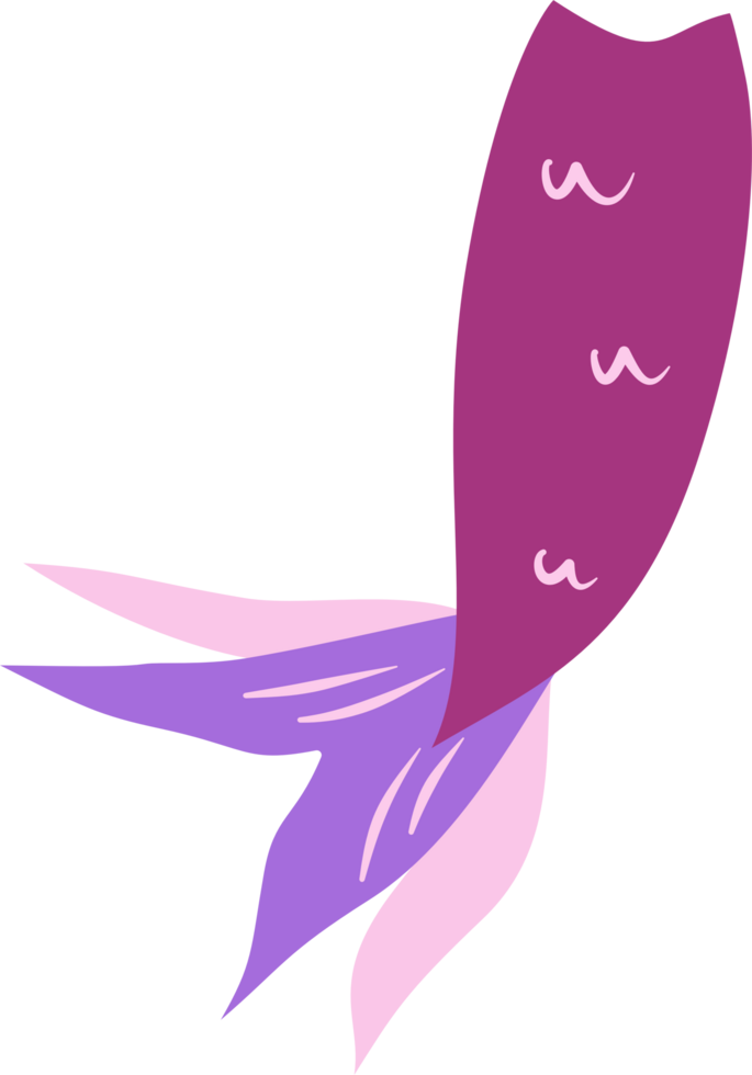 Floral shaped mermaid tail png