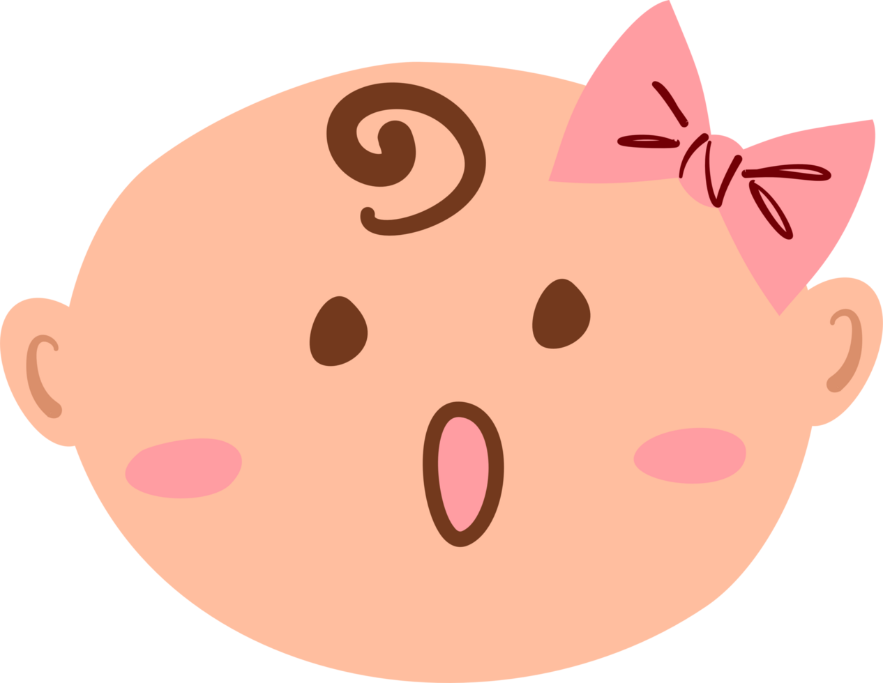 Curious baby emoticon png