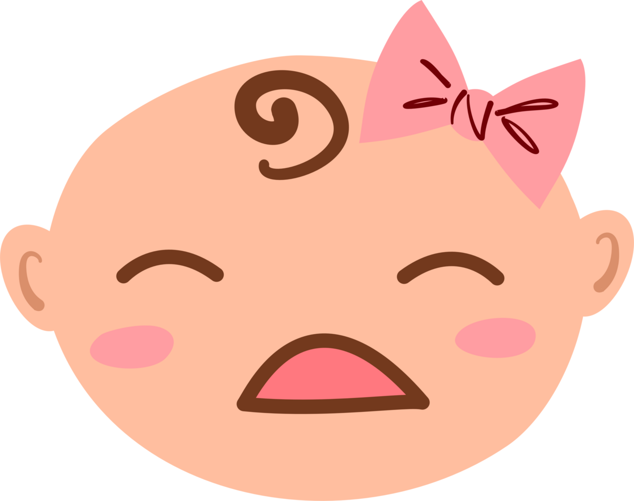 Tired baby emoticon png