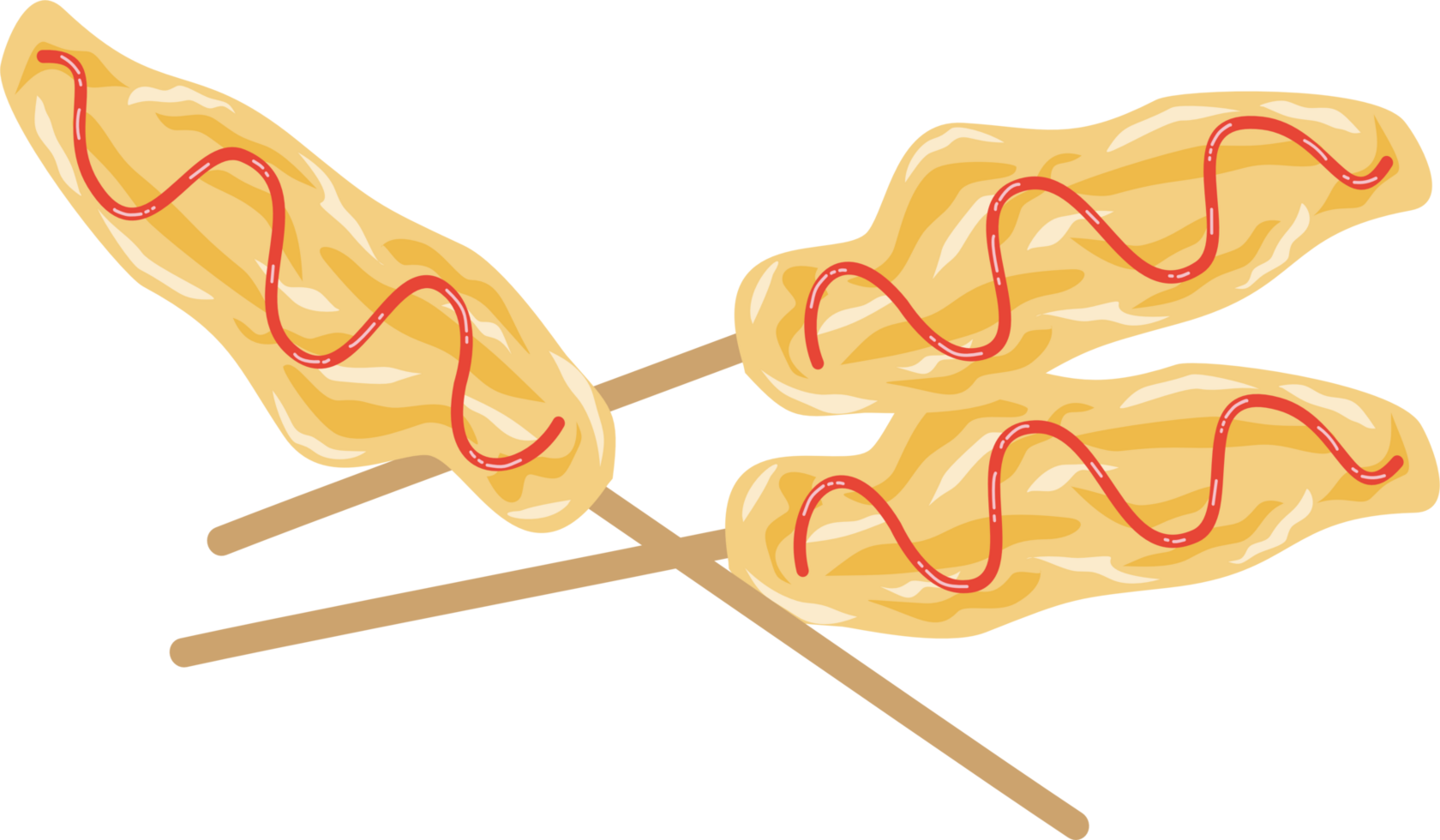 Scrambled egg roll stick png