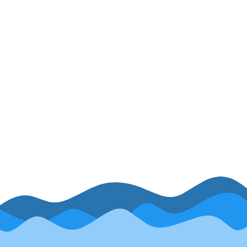 Blue abstract wavy border png