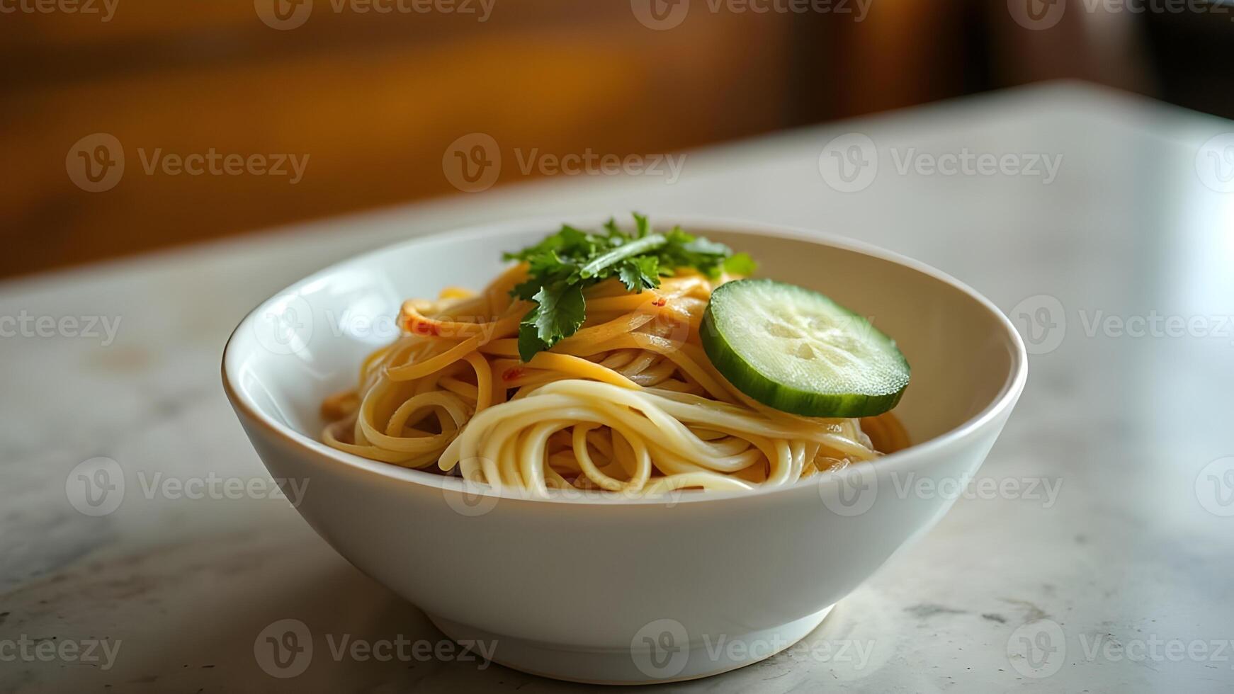 Delicious Sesame Noodles with Cucumber and Cilantro photo