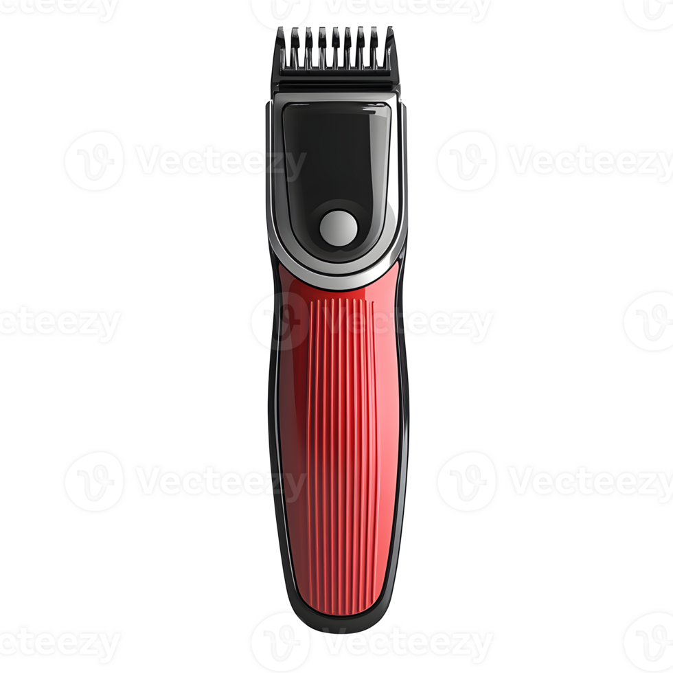 Sleek Red Electric Hair Clipper for Precision Trimming and Styling png