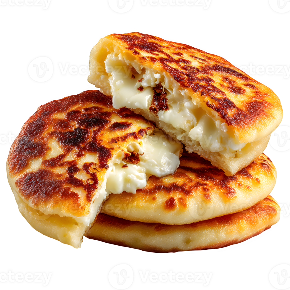 Delicious Melted Cheese Flatbread Stack Ready to Eat png