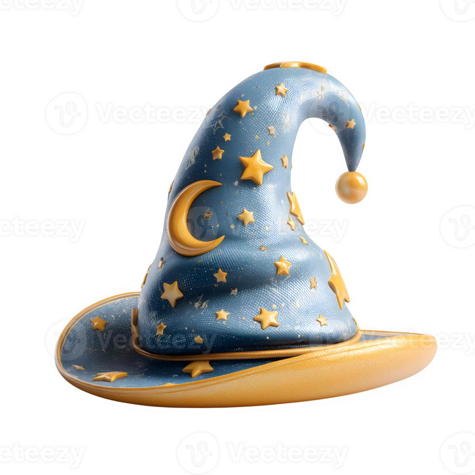 A wizard hat with stars and moon on it png
