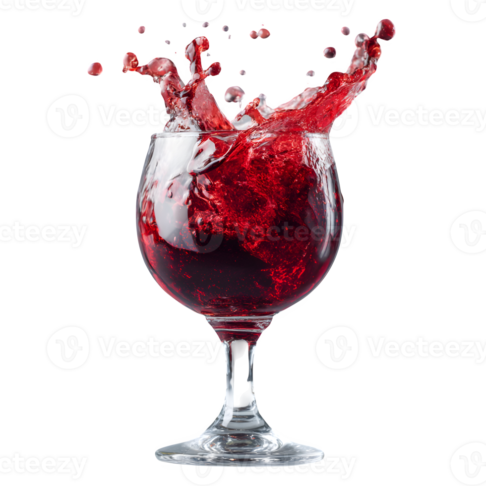 Red Wine Splashing in Elegant Glass, Vibrant Drink Photography, Beverage, Alcohol png