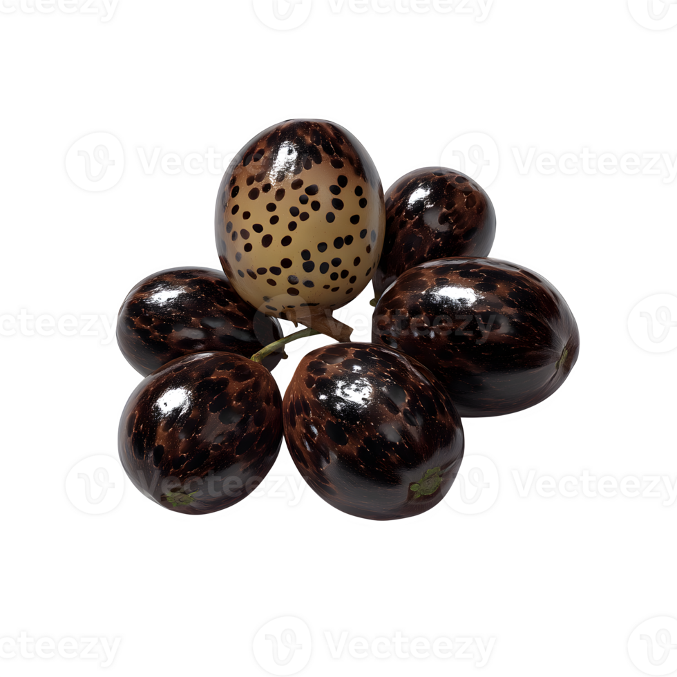Fresh Whole Korlan Fruit Isolated on White Background Perfect for Food Product Packaging Design and Culinary Advertising png