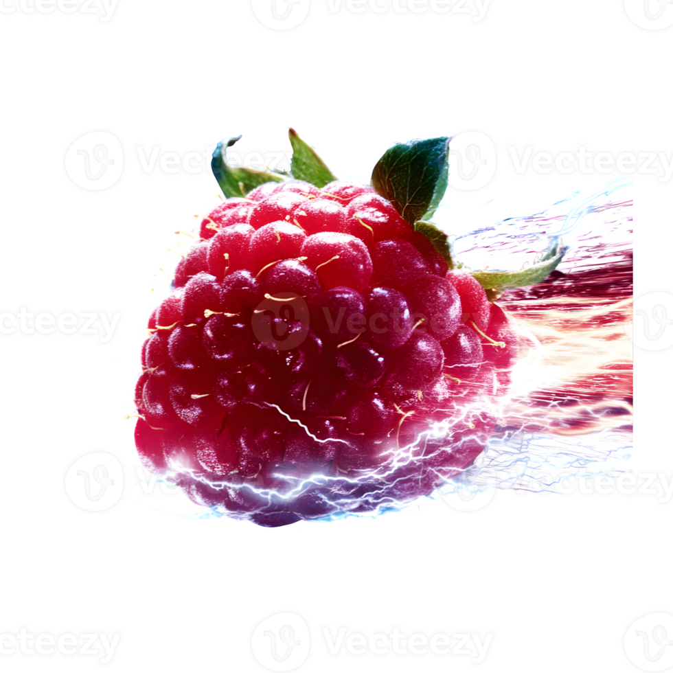 Electric raspberry fruit image isolated on transparent background png