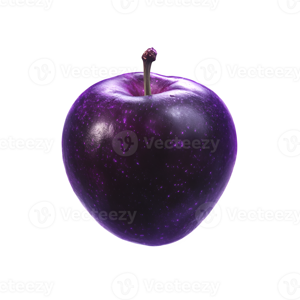 Purple galaxy apple isolated on transparent background png