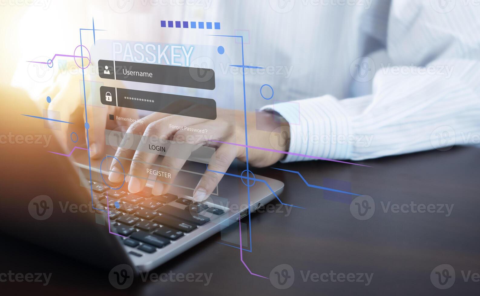 The concept of using Passkey instead of a code set for maximum security Biometric Lock photo