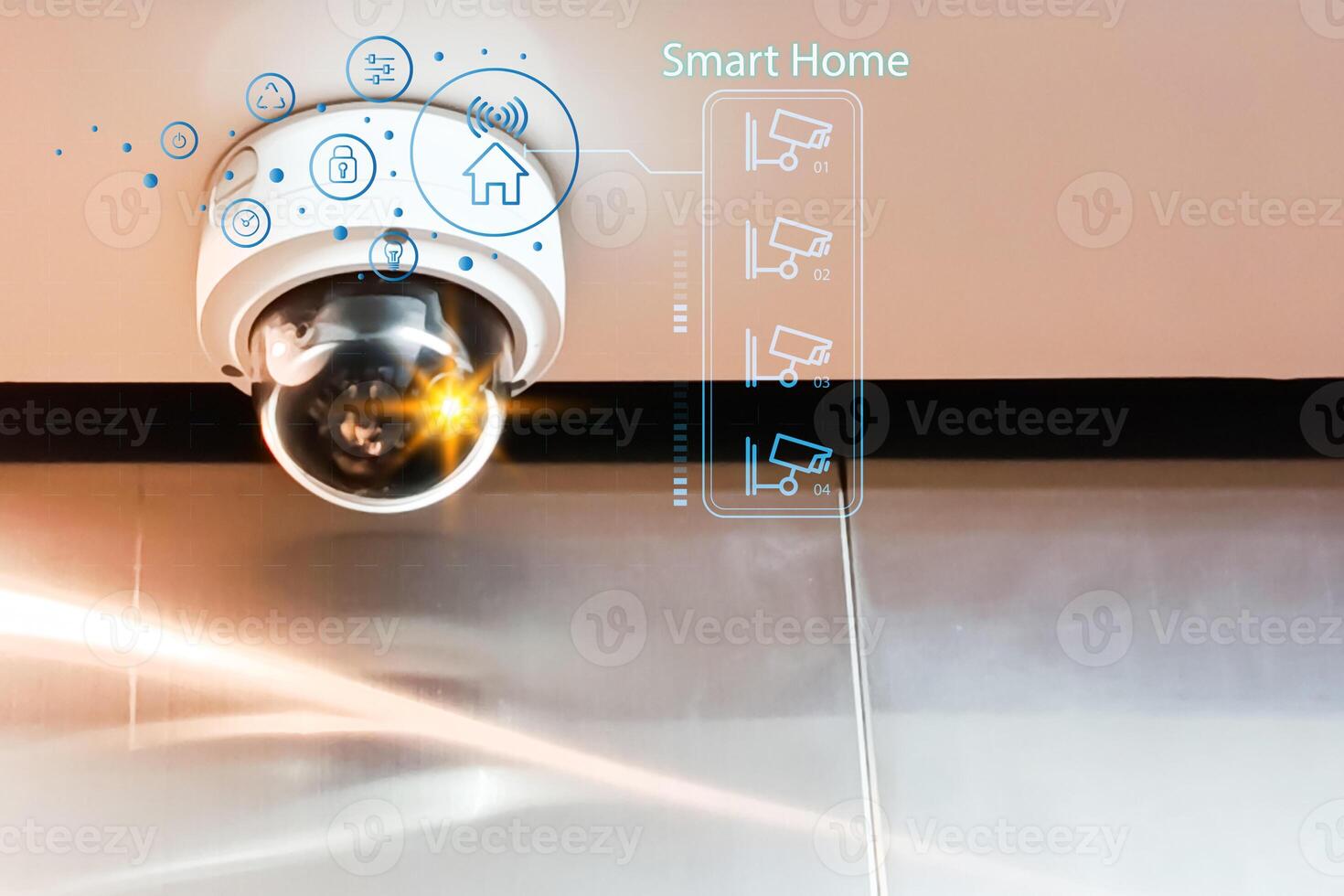 IP wifi wireless security camera supports Internet installation technology, security systems, smart home application photo