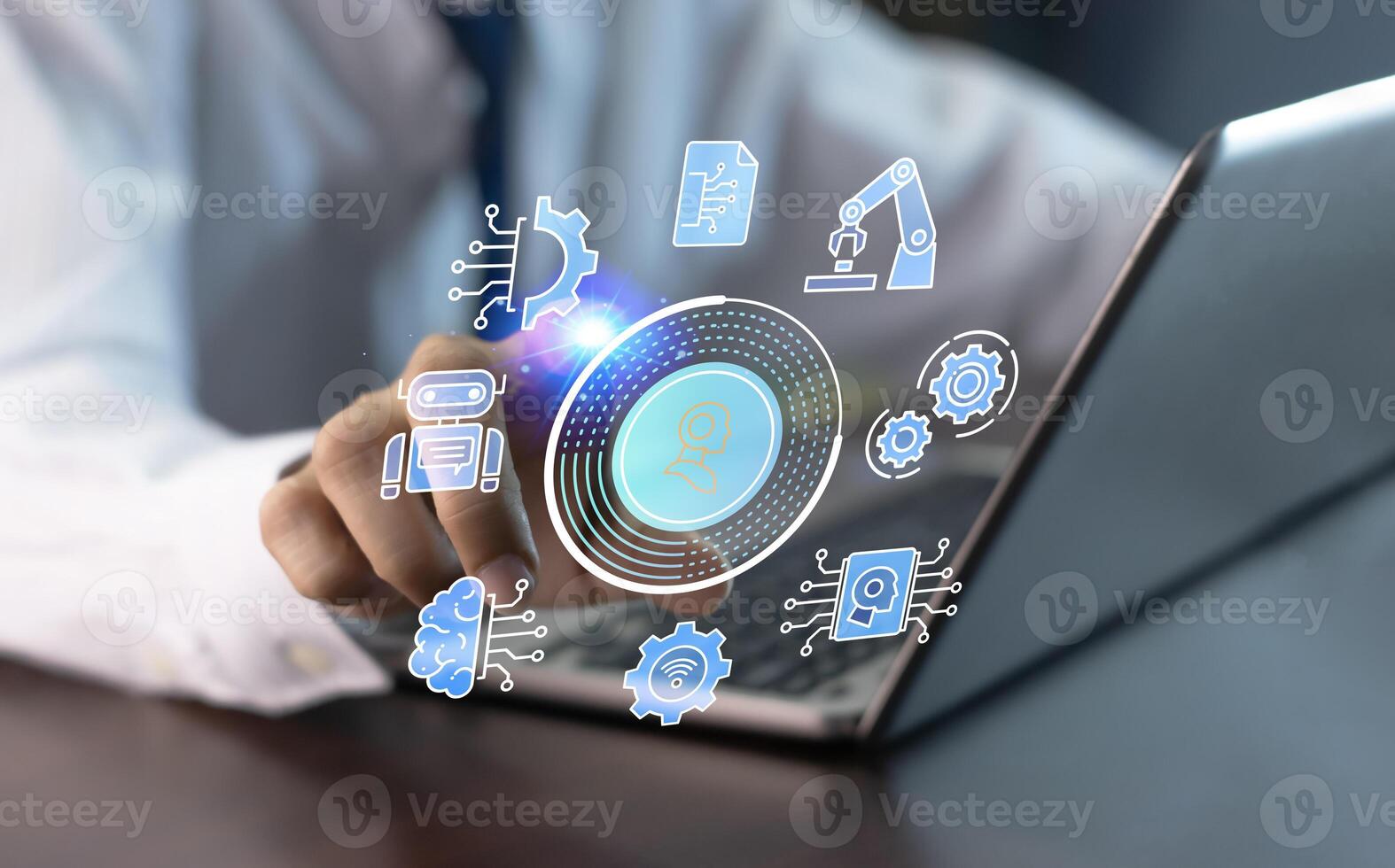 Business Concepts Using AI in Business Systems, Interactive Chatbots and Industry 5.0 photo