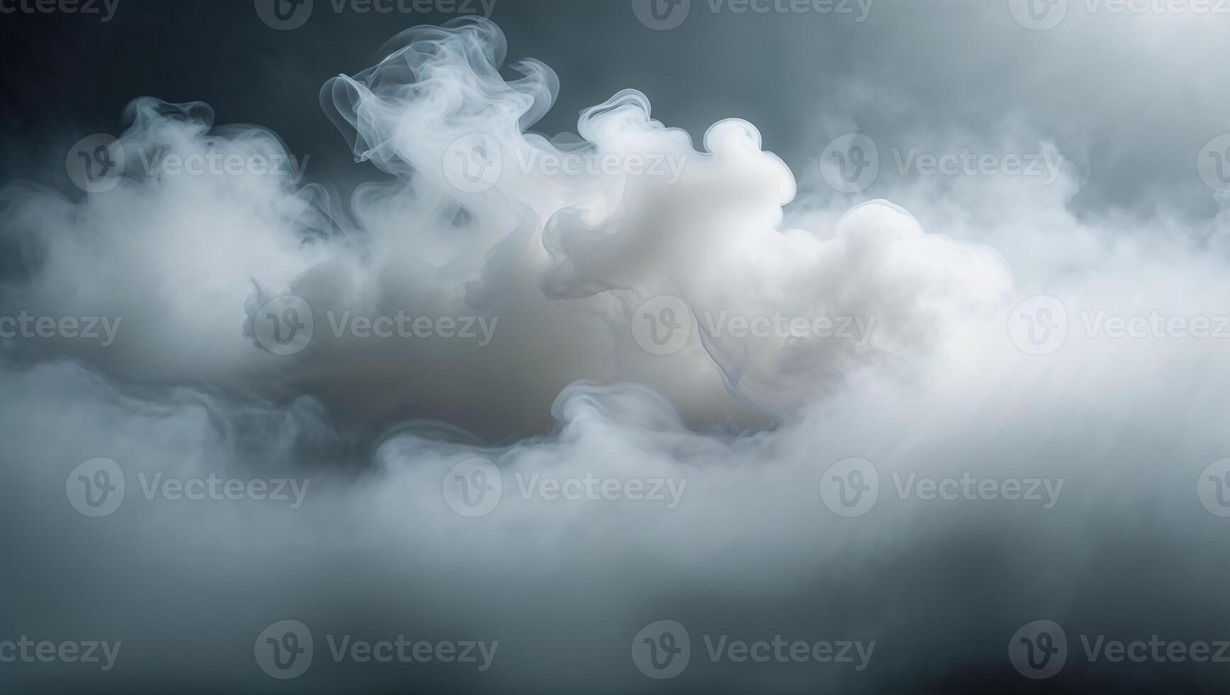 Swirling white clouds creating dreamlike atmosphere photo