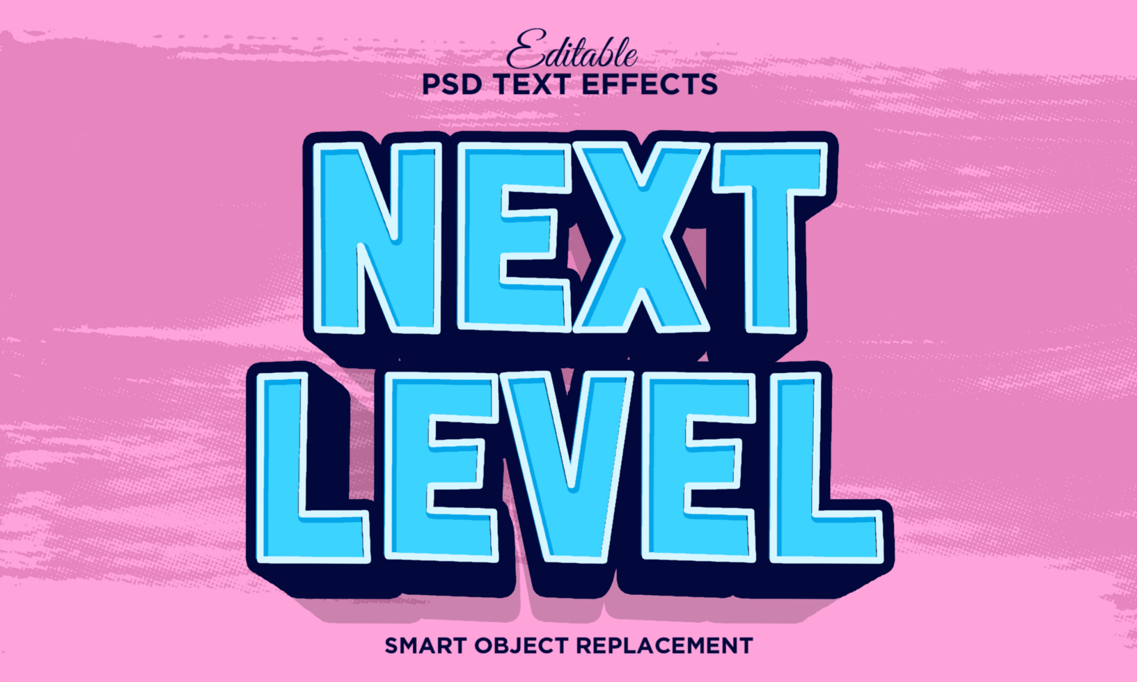 Editable text effect NExt Level. 3d cartoon template style premium psd
