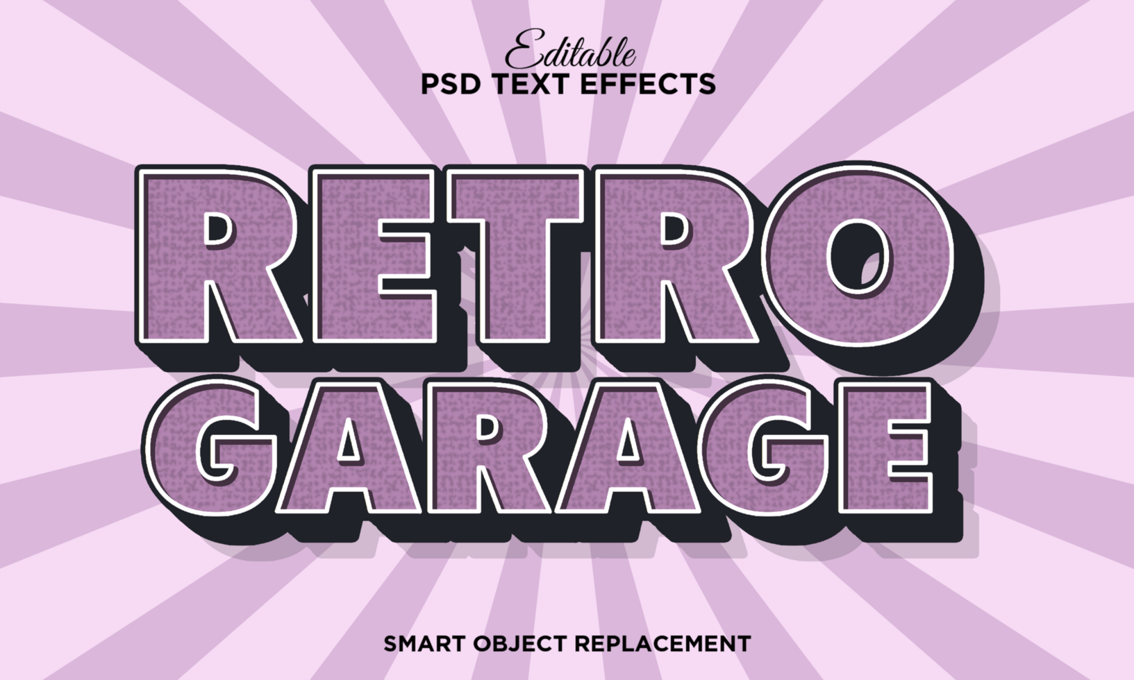 strong bold retro 3d text effect psd