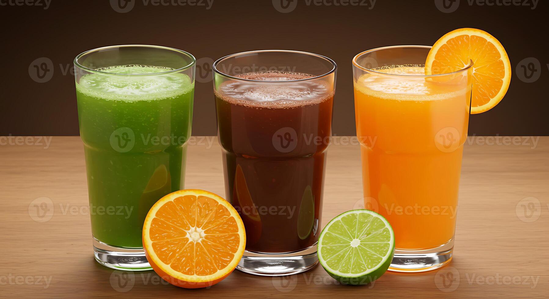 Three different types of juice photo