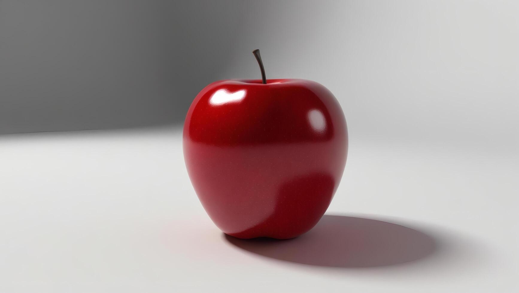 A red apple on a white surface photo