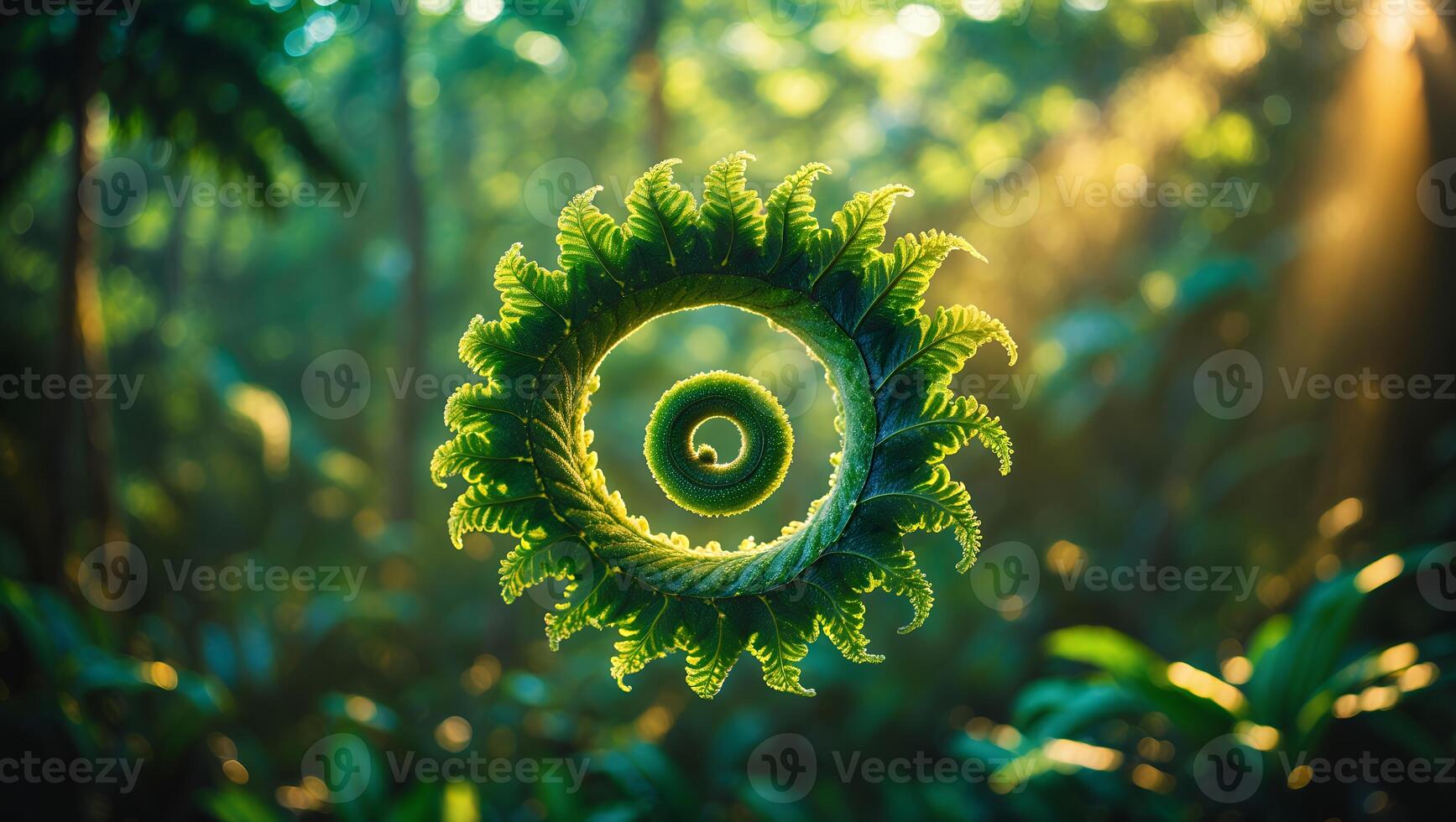 Fern Sprout in Forest photo