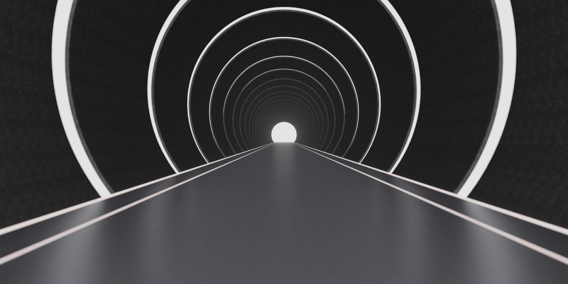 Light tunnel, pipe, corridor, technology, background, abstract, 3d illustration photo