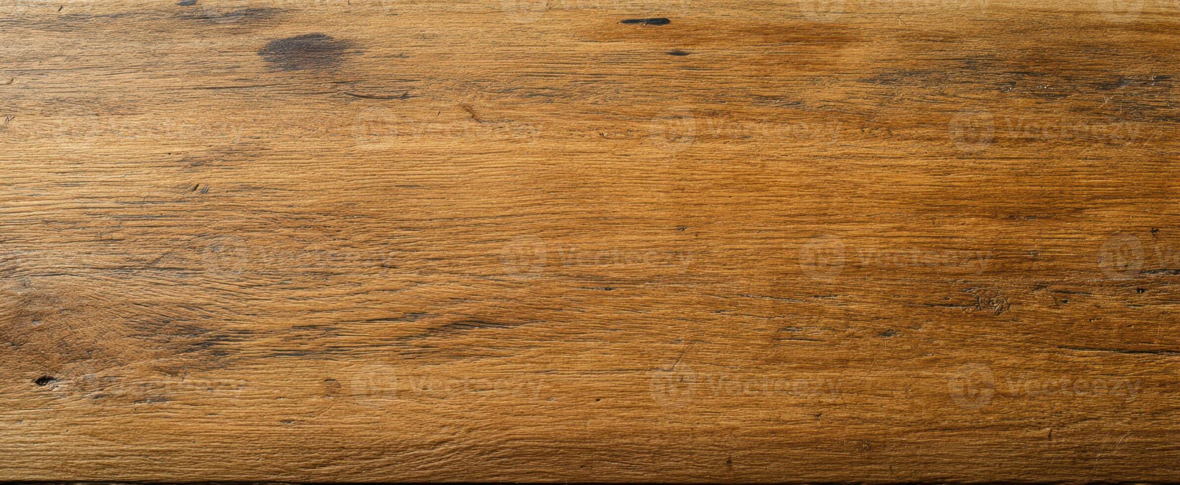 The beautiful wooden table surface with rich and warm textures. photo