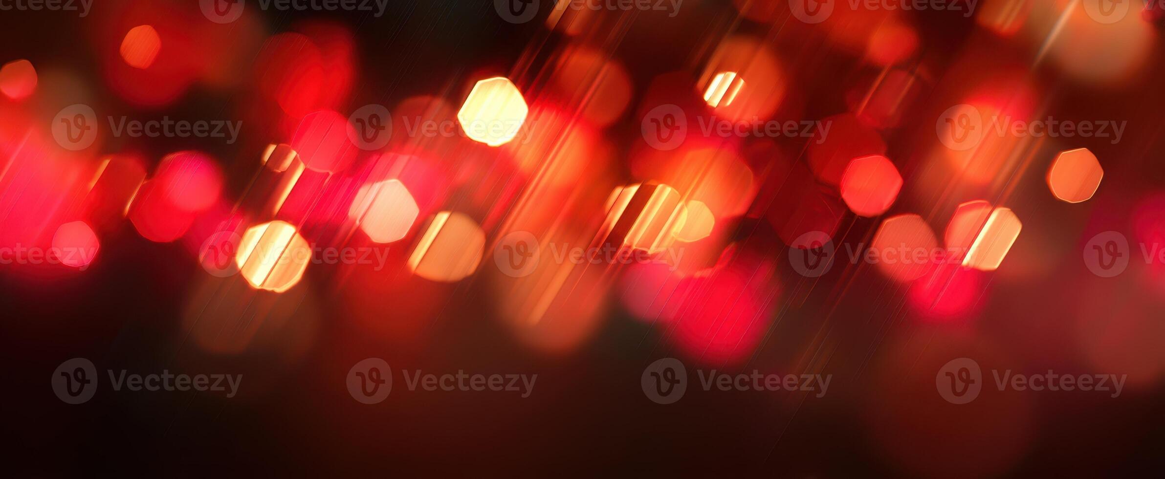 The Vibrant Glow of Blurred Bokeh Lights in Red and Orange Shades photo