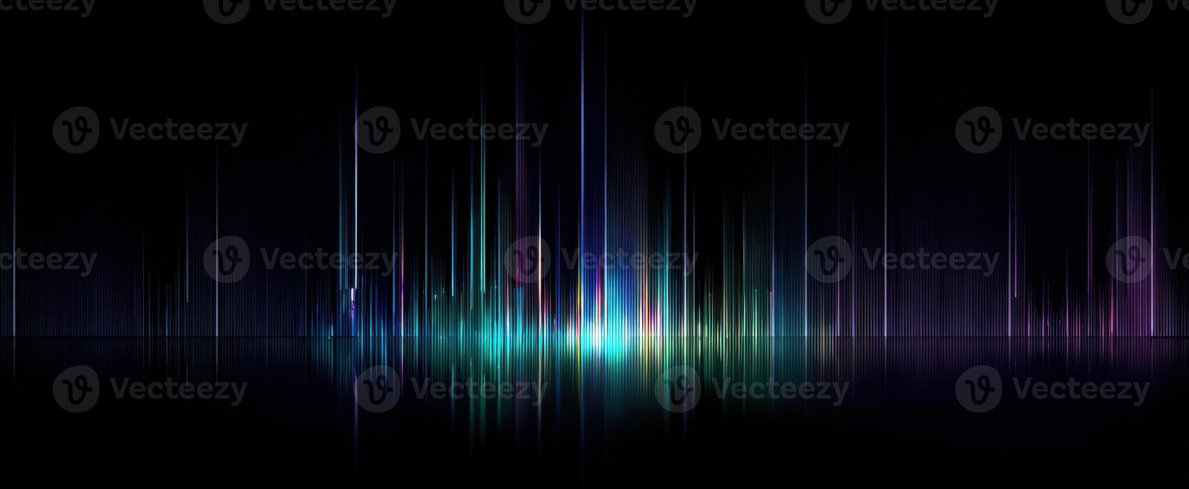 The Colorful Spectrum of Light Reflecting in a Dark Background photo