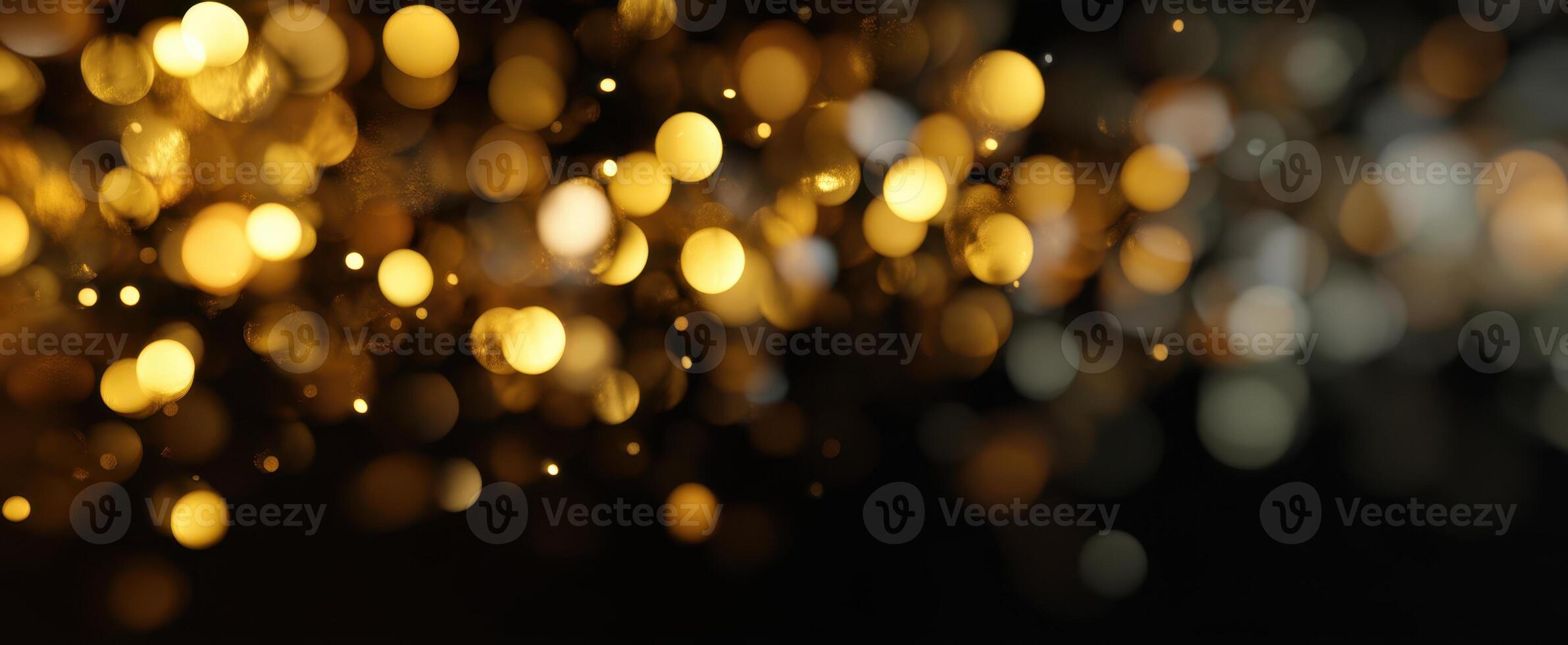 The Beautiful Golden Bokeh Background for Celebratory Events and Designs photo