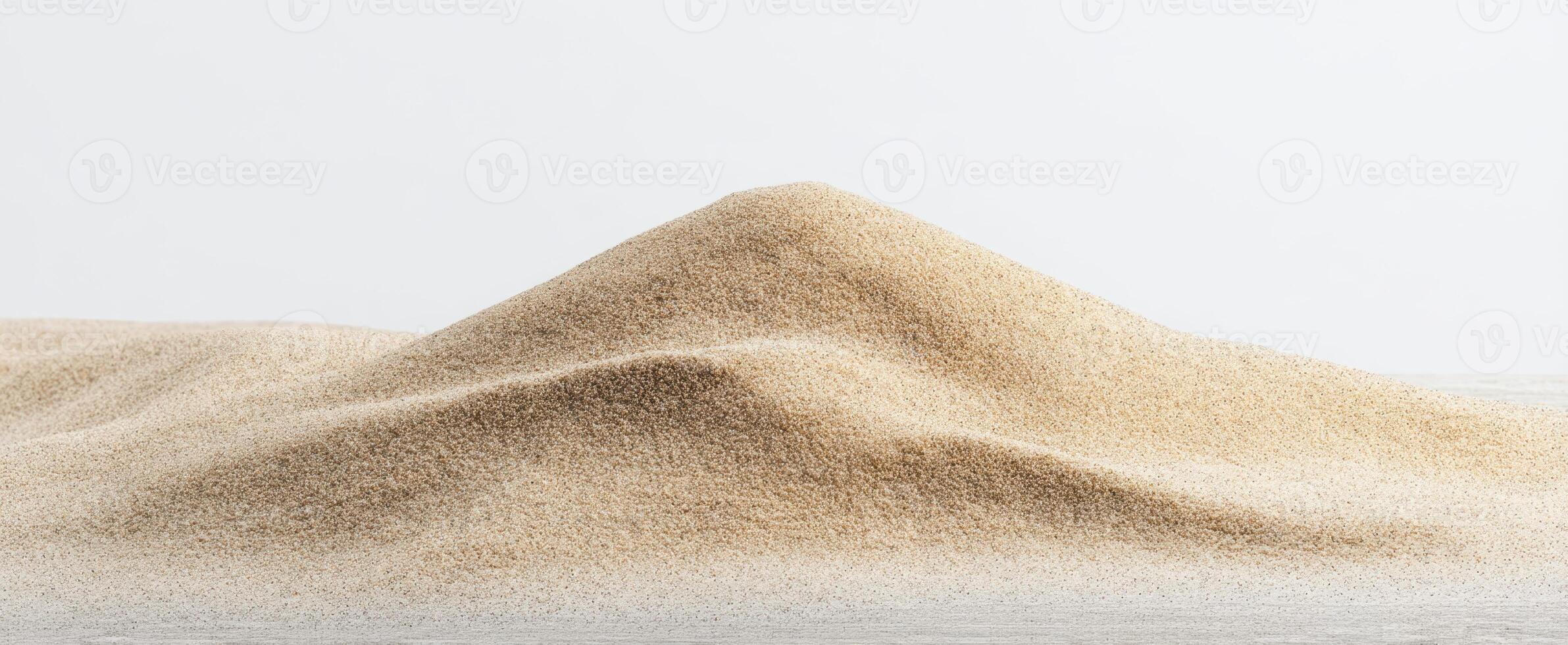 The smooth sand dune creating a serene and minimalist landscape. photo