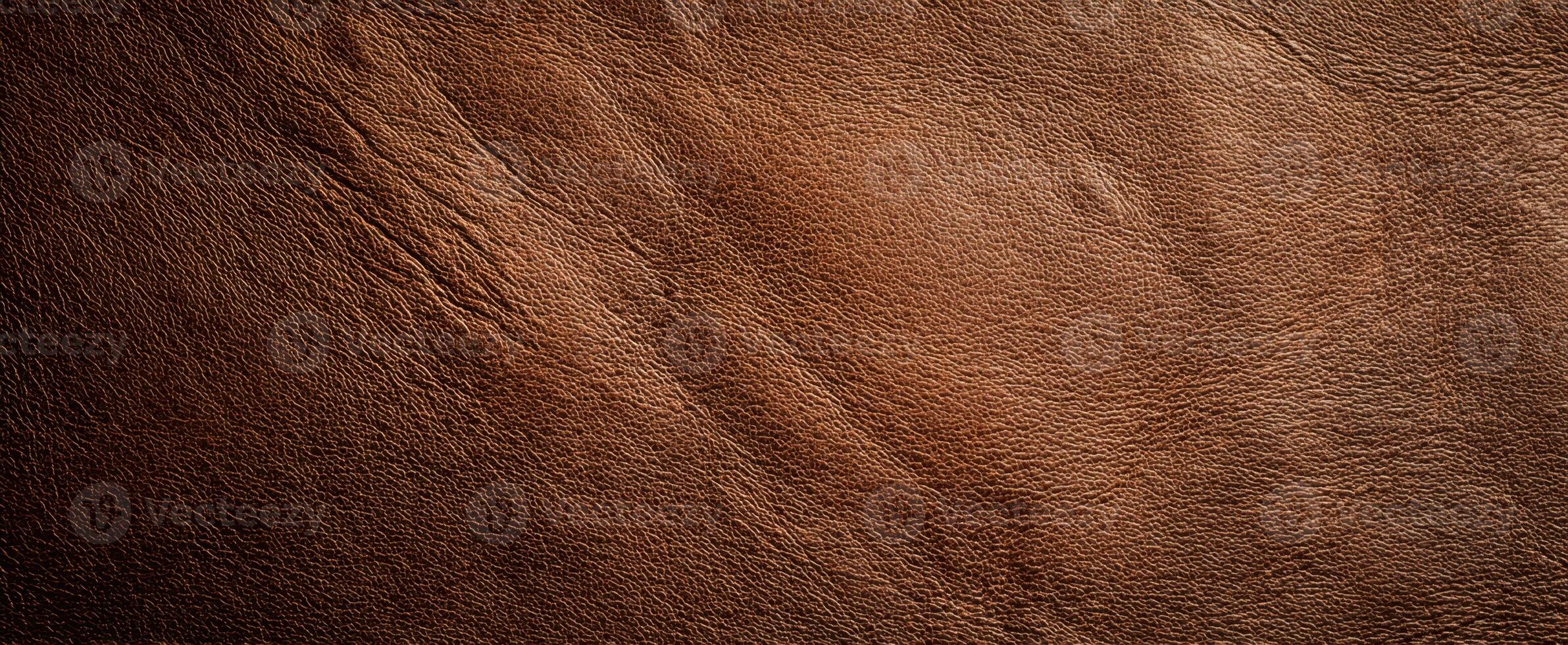 The rich texture of luxurious brown leather surface for design purposes. photo