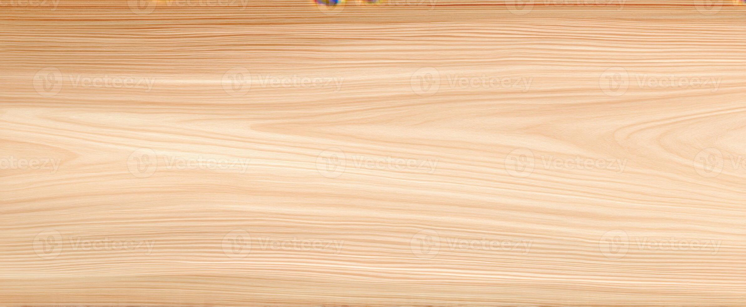 The beautiful wooden surface showcasing a natural and warm aesthetic. photo