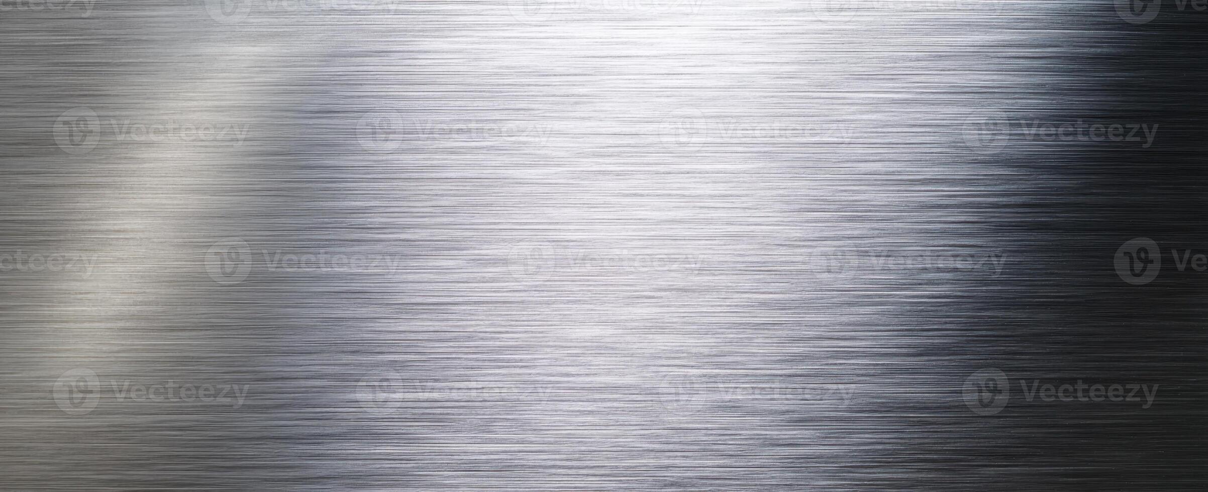 The Reflective Surface of Polished Steel with Elegant Texture and Depth photo