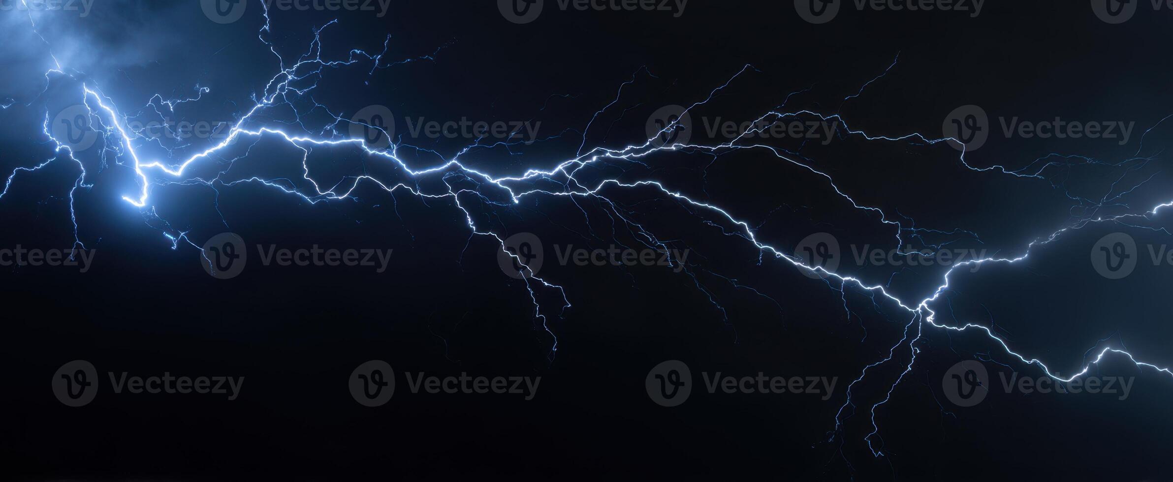 The Stunning Display of Lightning Illuminating the Dark Sky at Night photo